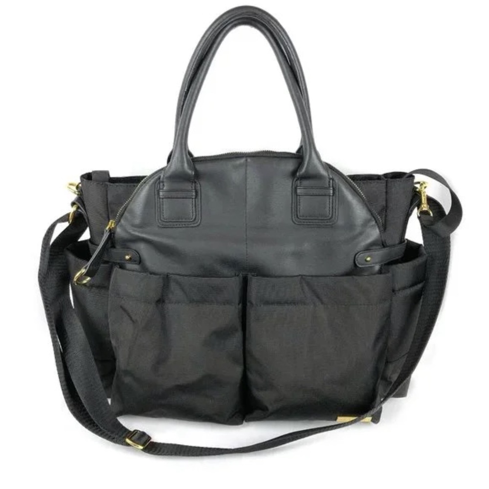 Skip Hop | "Chelsea" Black Messenger Diaper Bag